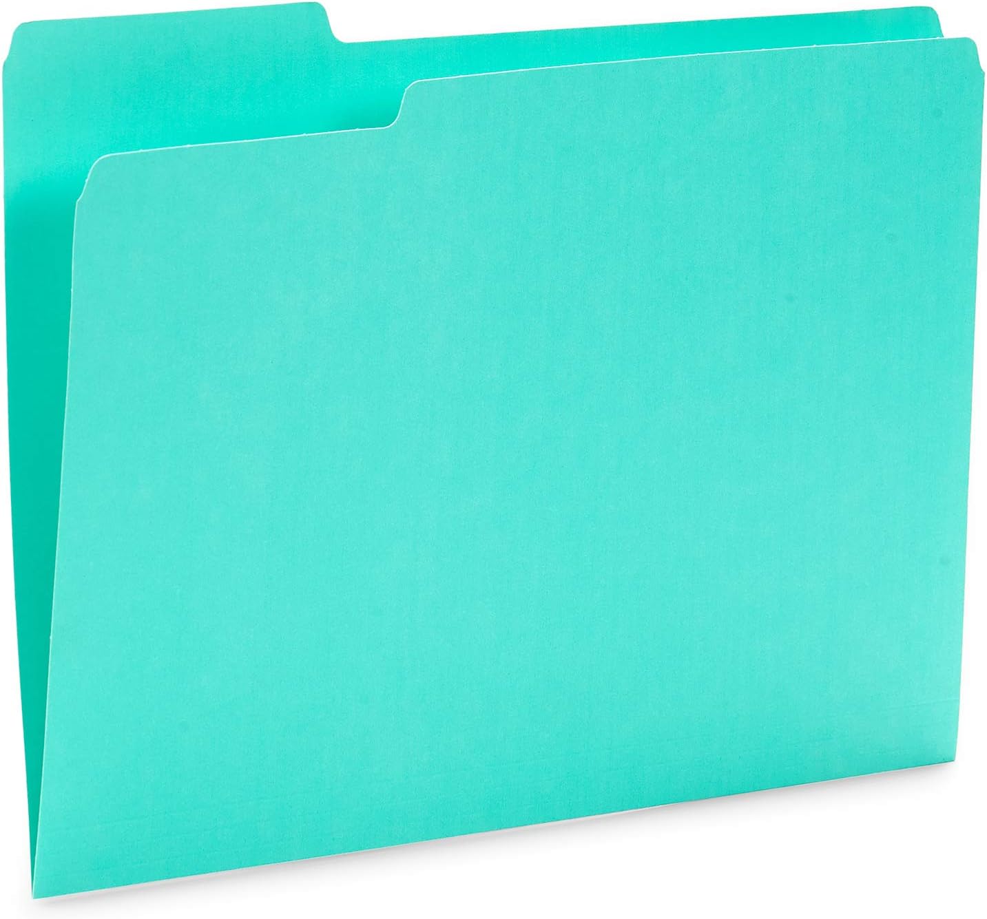File Folder, 1/3 Cut Tab, Letter Size, Yellow, Great for Organizing and Easy File Storage, 100 Per Box