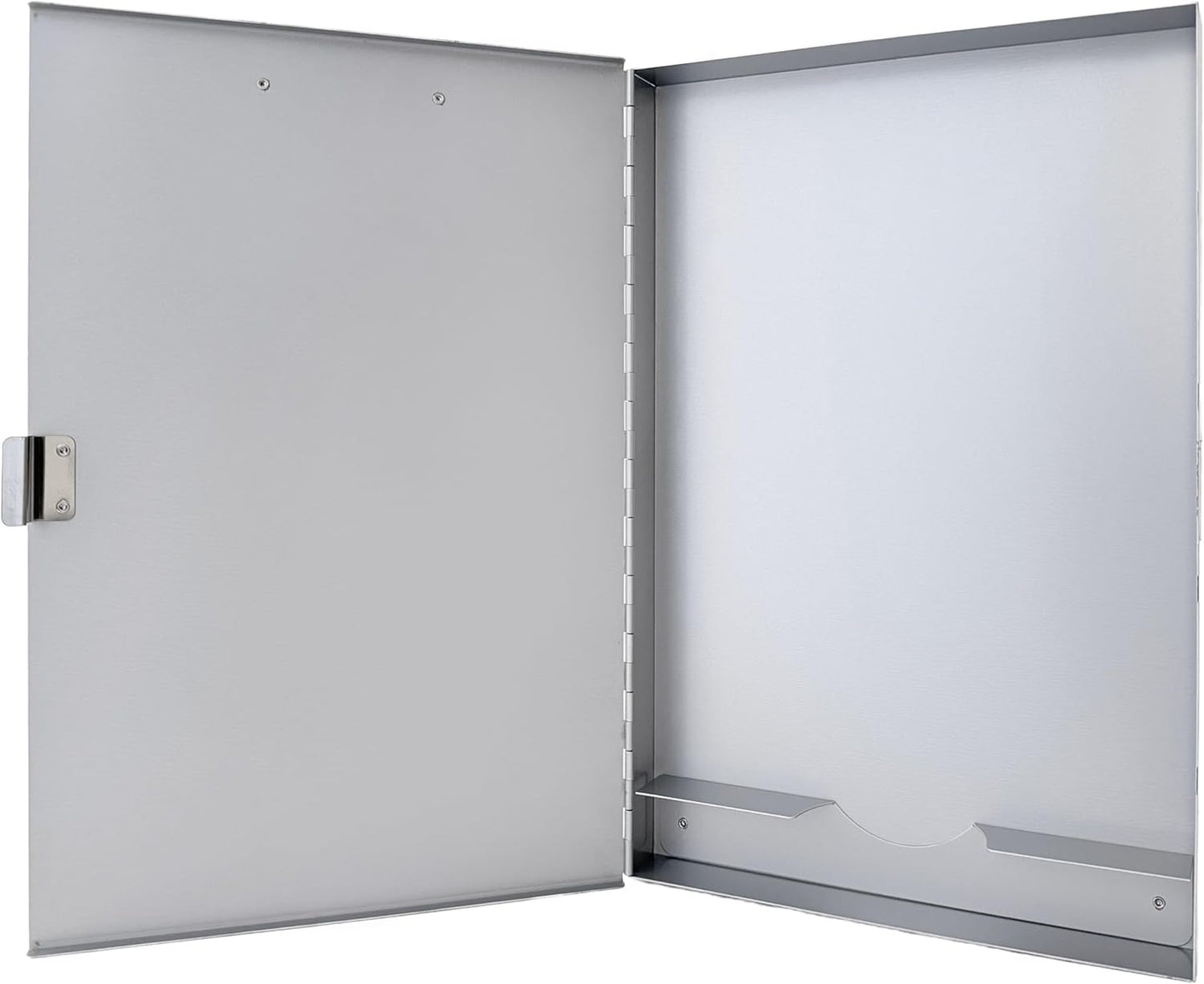 Saunders Metal Clipboard with Storage, Silver Single Layer Nursing Clipboard Folio, Letter Size Paper Organizer, Slim Steel Clip, Side-Open Form Holder for Office, School & Work - Made in USA