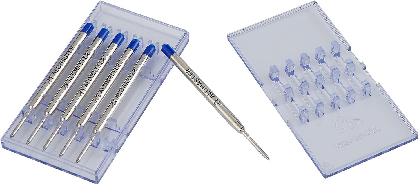 Alohaster Refills, for Parker Ballpoint Pens, Gel Ink, 0.5 mm, Black, 6 Count