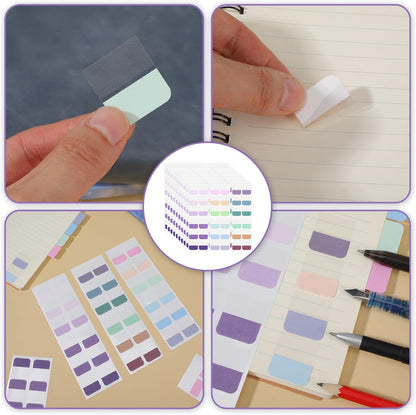 Molain 360 Pcs Sticky Index Tabs, Sticky Tabs for Notebooks Page Markers Binders Book Annotation Tab Stickers for File Classification (1x1.1 Inch)