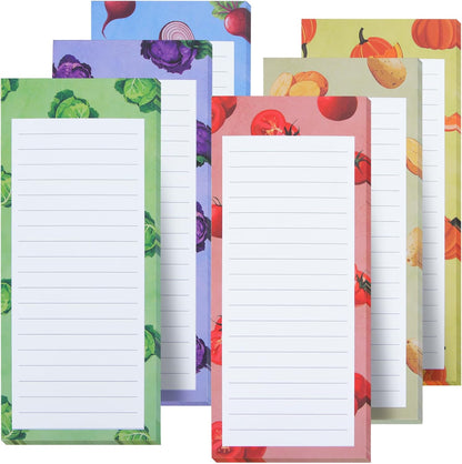 FLIPPED 4 Pack Magnetic Notepads for Refrigerator, Notepad Grocery List Large Magnet Pad for Fridge,Full Magnet Back Design Magnetic Memo Pads for Grocery List, Shopping List, to-Do List(200 Sheets)