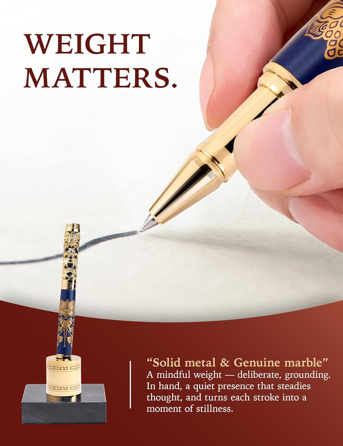 ARTEX Executive Rollerball Pen-Museum Collections-Crafting Timeless Beauty-Luxury Pen Gift & Office Desk Decor, German SCHMIDT refill, Solid Metal Texture