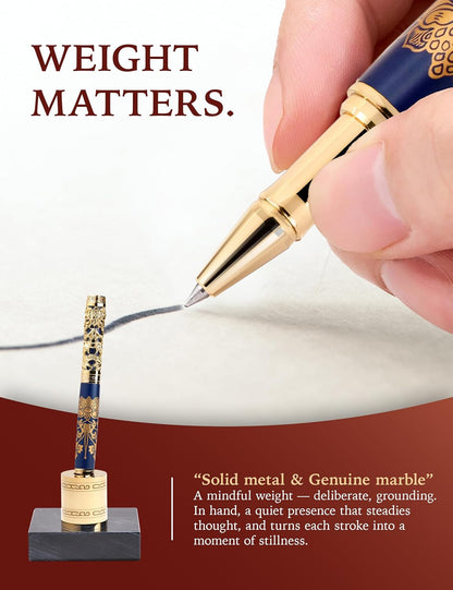 ARTEX Executive Rollerball Pen-Museum Collections-Crafting Timeless Beauty-Luxury Pen Gift & Office Desk Decor, German SCHMIDT refill, Solid Metal Texture