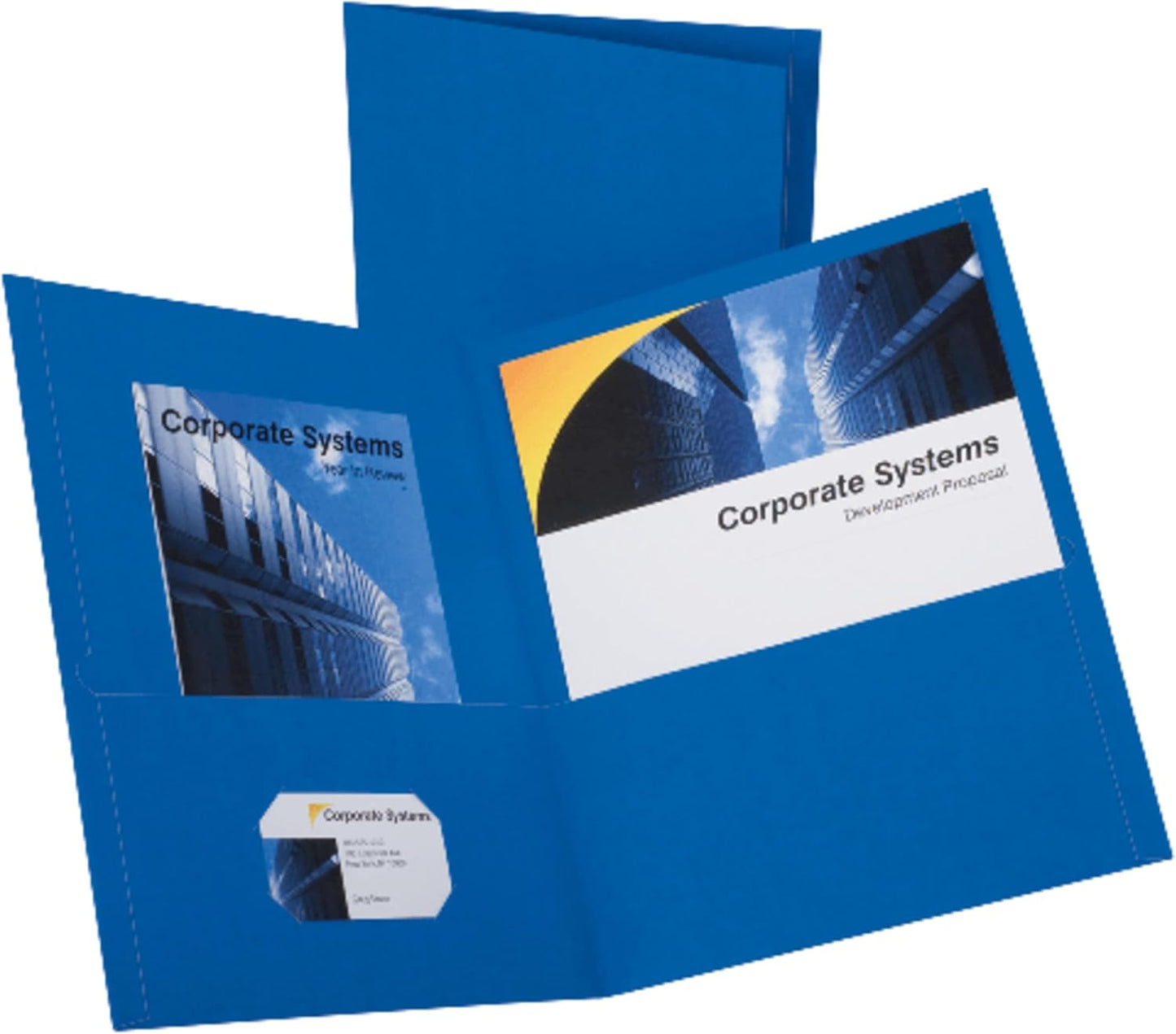 Oxford Twin-Pocket Folders, Textured Paper, Letter Size, Dark Blue, Holds 100 Sheets, Box of 25 (57538EE)