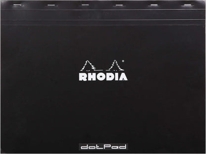 Rhodia Head Stapled Pad, No16 A5, Dot - Black
