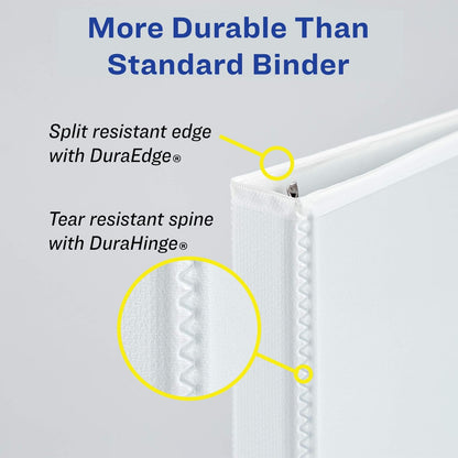 Avery Clear Easy View Durable Plastic Dividers for 3 Ring Binders, 8-Tab Set, Bright Multicolor, 1 Set (16741)