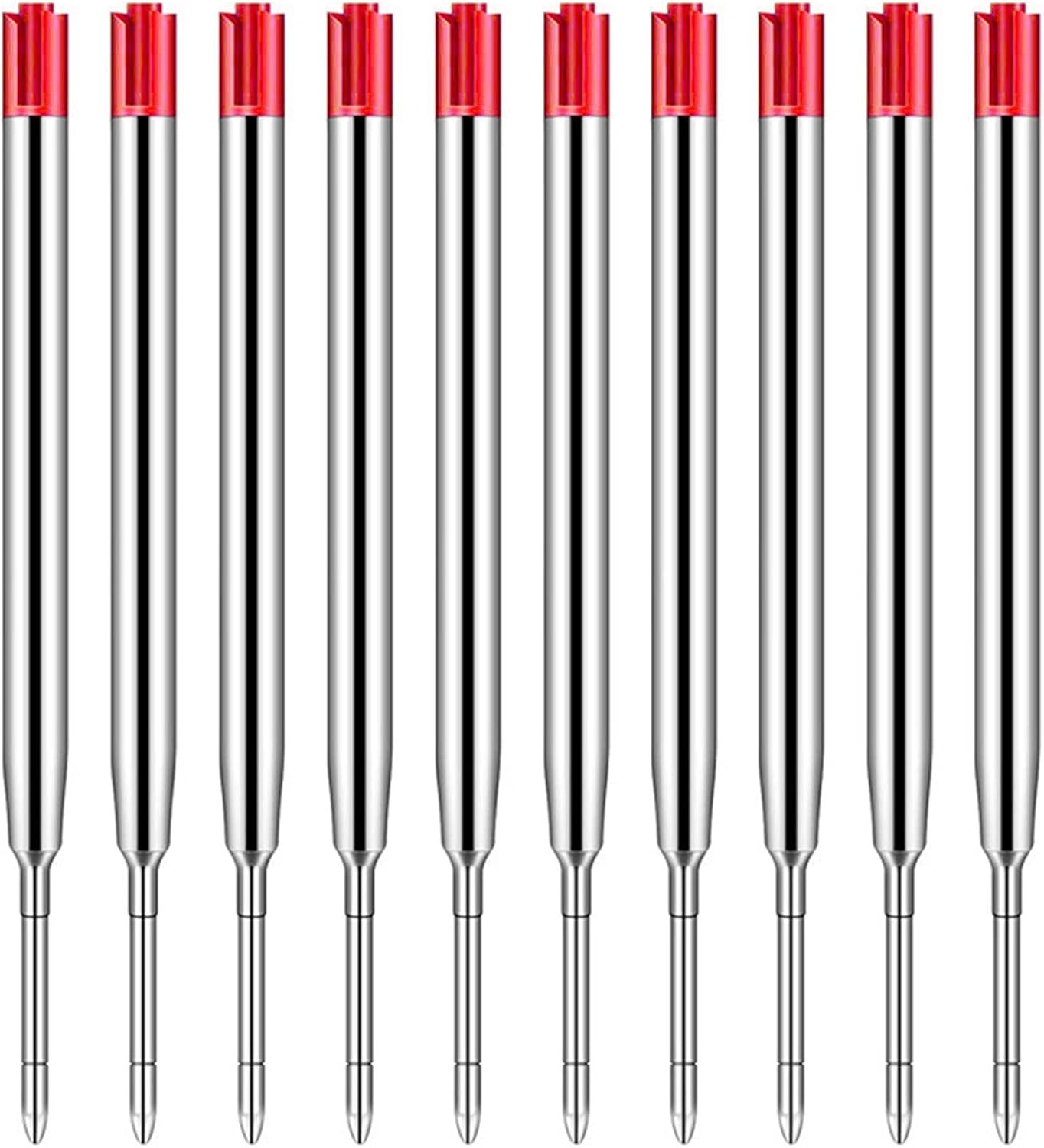 Pack of 10 Replaceable Ballpoint Pen Refills, G2 Gel Ink Refills,1mm Medium Point,Twist Pen Refill,Ball Point Pen Refills,Ink Refills for Pens,Black Ink Refills