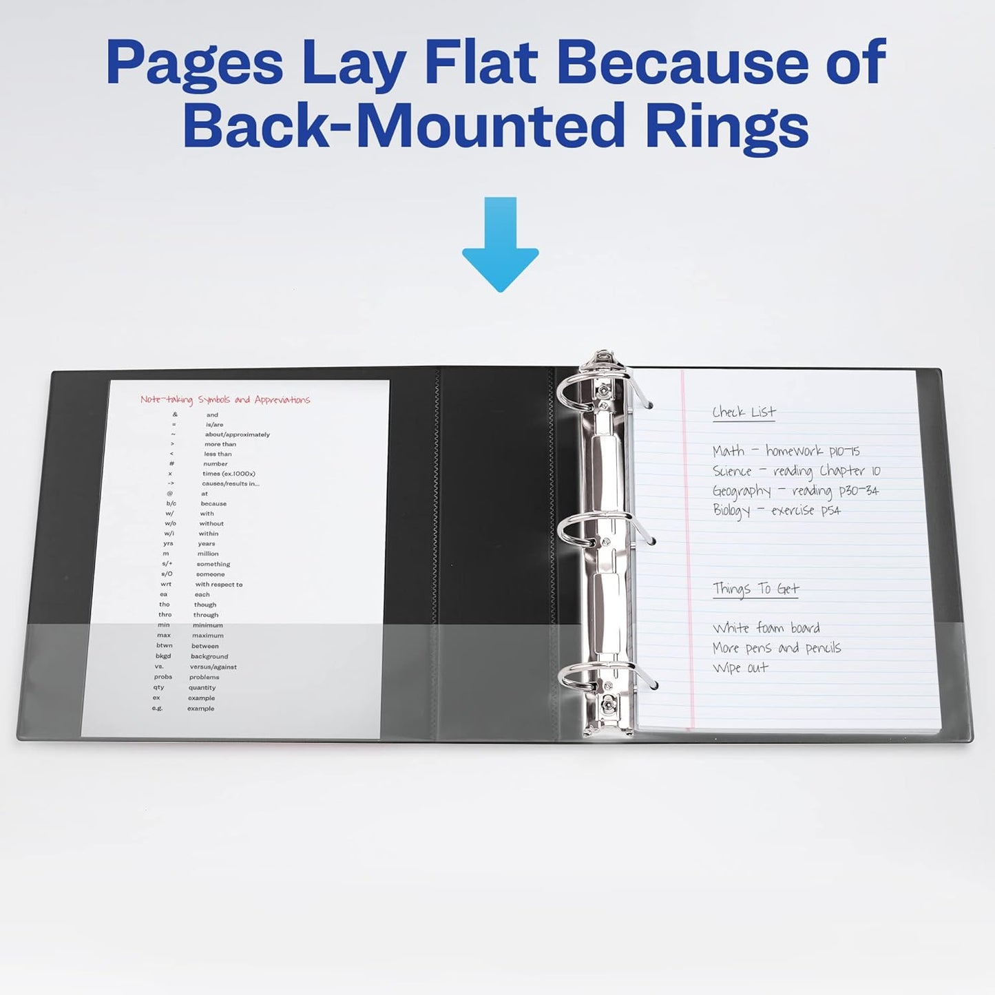 Avery Heavy-Duty View 3 Ring Binder, 2 Inch One Touch Slant Rings, 530-Sheet Capacity, DuraHinge, 2.8 Inch Wide Spine, Customizable Clear Cover and Spine, 1 White Binder (79792)