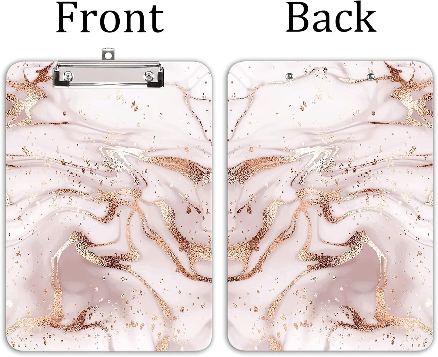 Hongri Plastic Cute Clipboard, Letter Size for Students, Teacher, Woman and Kids, Low Profile Clip, Decorative Pattern, Size 9 x 12.5 in, Dream Marble