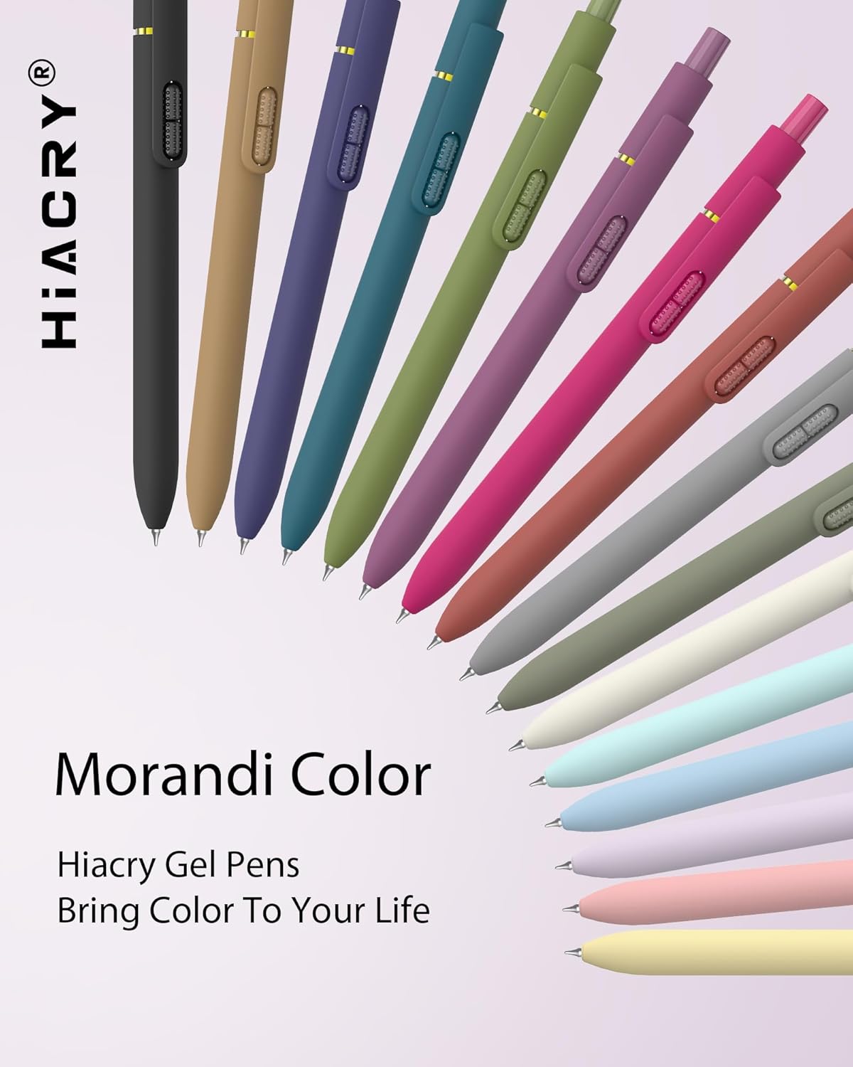 Hiacry 8 Pcs Gel Pens - 0.7mm Fine Point Smooth Writing Black Ink, Quick-Dry Long Lasting Fidge Pens, School & Office Supplies for Men Women