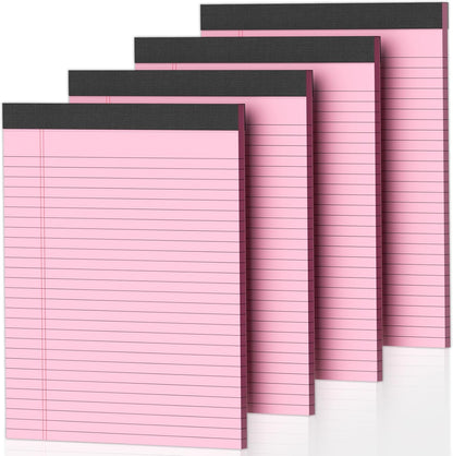 4 Pack Blue Legal Pads 8.5 x 11 Blue Note Pads 8.5 x 11 Notepad 8.5 x 11 Micro Perforated Writing Pads Lined Paper Pads Wide Ruled Pad of Paper 30 Sheets Notebook for Study, To-Do Lists, Office