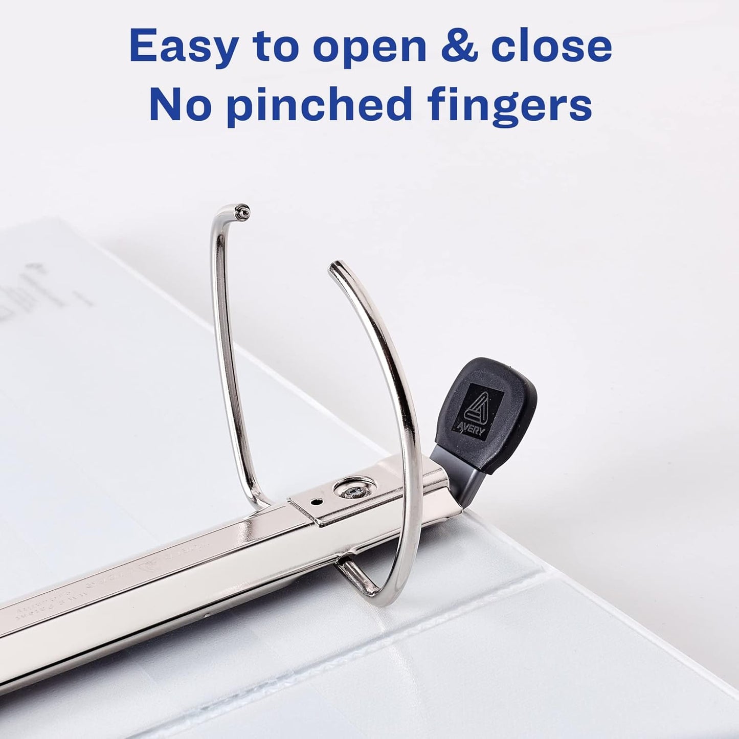Avery® Heavy-Duty View 3 Ring Binder, 5" One Touch EZD® Rings, White, Pack of 2 Binders