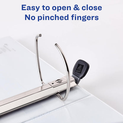 Avery® Heavy-Duty View 3 Ring Binder, 5" One Touch EZD® Rings, White, Pack of 2 Binders