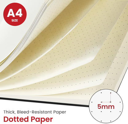 Taja Spiral Lined Notebook, 8.5"x11" Notebooks for Work, Large A4 Journal for Women & Men, College Ruled Journaling Notebook for Writing, Plastic Cover Spiral Journal, Green