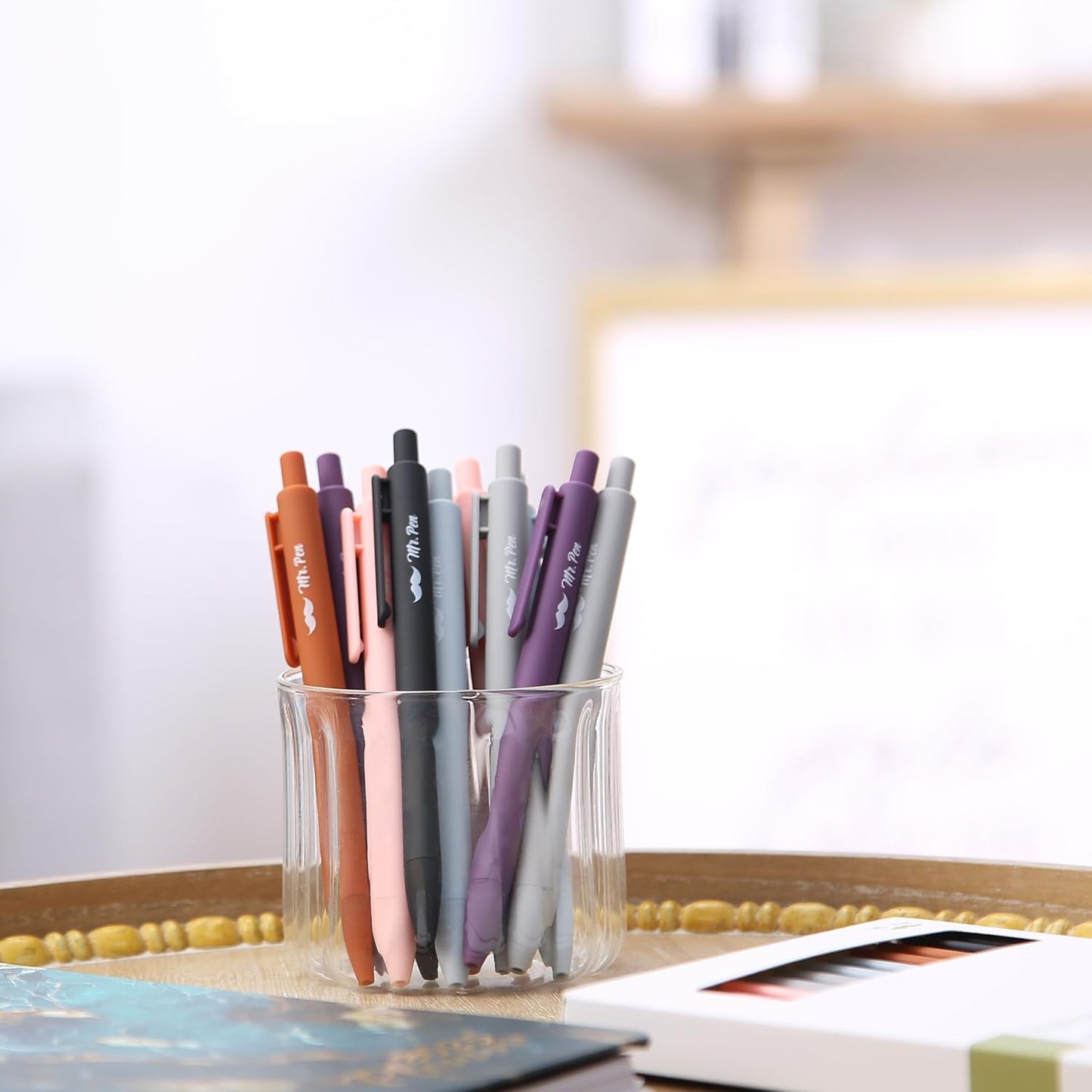 Mr. Pen- Retractable Gel Pens, 12 Pack, Colorful Ink, Fine Point 0.7mm, Fast Dry, Smooth Writing, Cute Pens for Drawing, Writing Planner and School Supplies