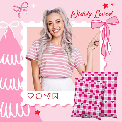 Metronic Cute Poly Mailers 10x13" 50pc Small Shipping Bags, Strong Adhesive Mailers Poly Bags for Business, Waterproof Mailing Envelopes for Packing Shipping Clothes Gifts, Gradient BluePink