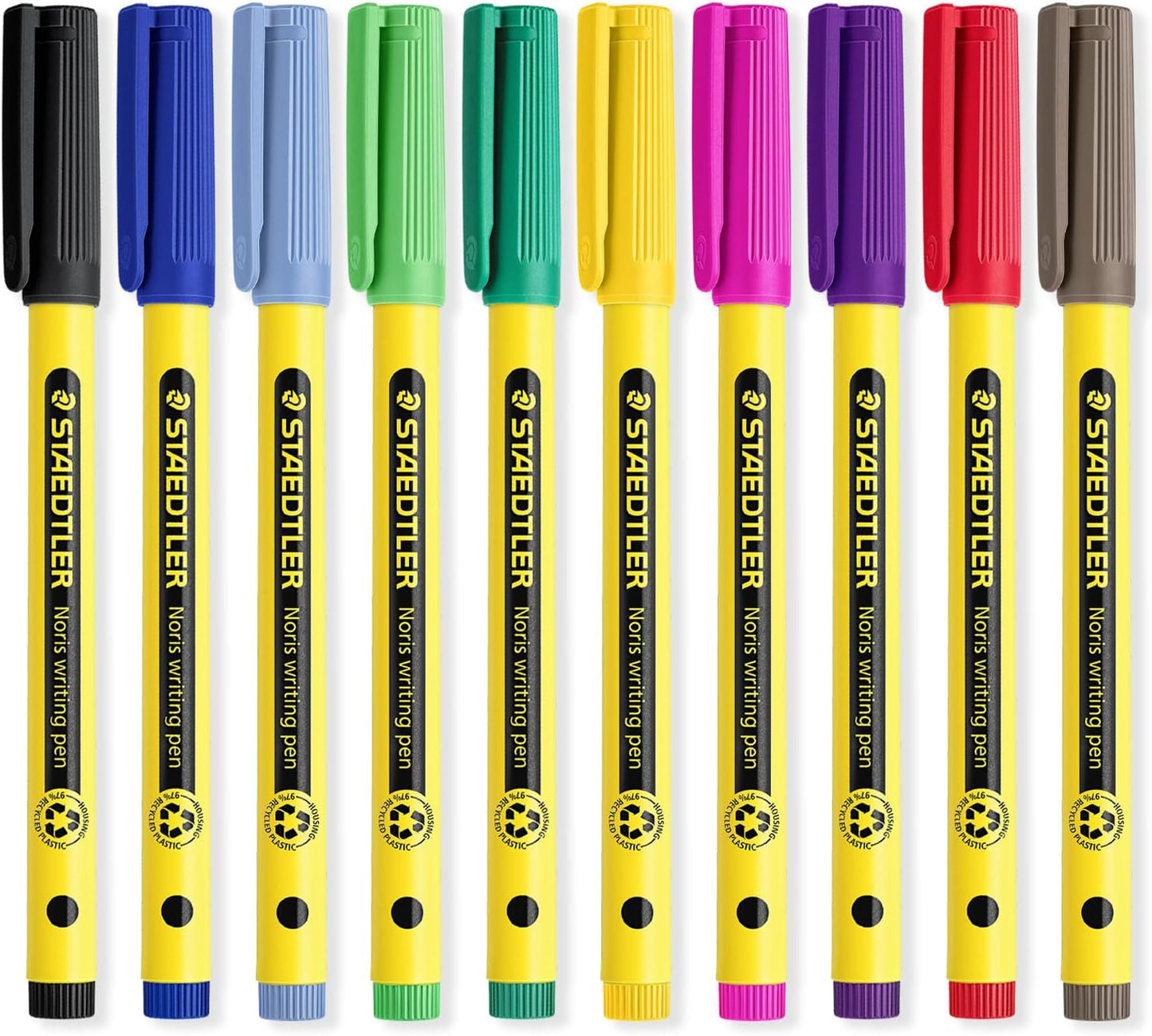 STAEDTLER 307 Noris Writing Pen - Handwriting Pens - 0.6mm Line Width - Ideal for School, Work, Office, etc (Blue)