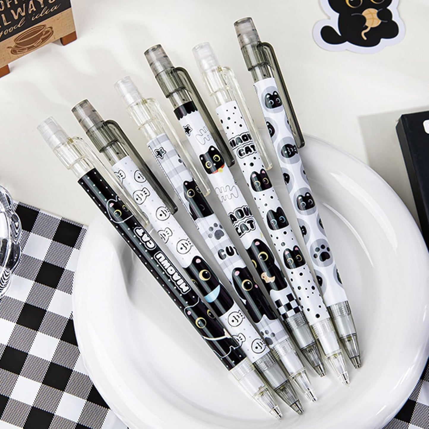 MOZXIRZ 4 Pcs Cute Mechanical Pencils with Top Eraser 0.5mm Cartoon Space Mechanical Pencil School Pencil for Women (6pcs Space)