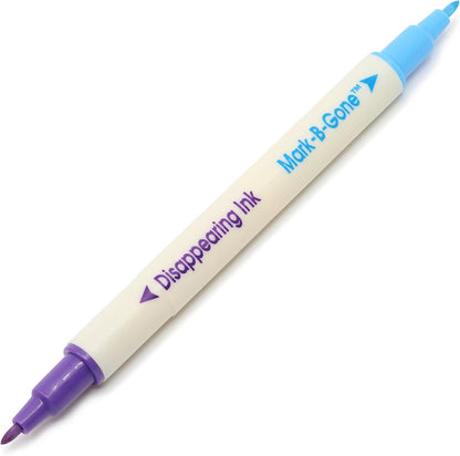 Dritz Dual Purpose Disappearing Ink & Mark-B-Gone, Marking Pen, Blue and Purple, 8.75 x 2.88 x 0.5