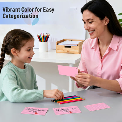 200 Count 3 x 5 Inch Purple Index Cards with Binder Rings, Lined & Blank Study Cards, Thick Cardstock Flash Cards for Students & Teachers, Color-Coded Notecards for School, Home, Work
