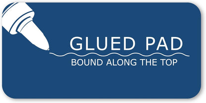 Roaring Spring Boardroom Series Wide Ruled Gummed Glue Top Legal Pads, 12 Pack, 8.5" x 11" 50 Sheets, White Paper