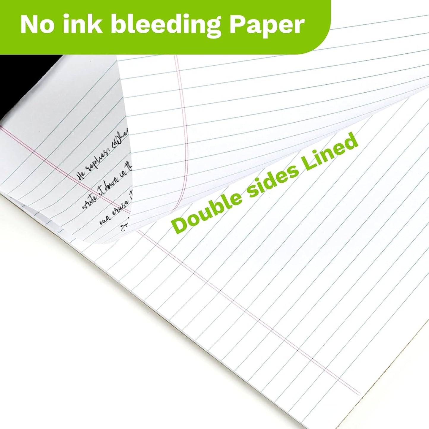 Goefun Legal Pads 8.5 x 11-50 Sheets Notepad, 12 Pack White Lined Notepads 8.5 x 11 Wide Ruled, Perforated Writing Pads Letter Size for Office, School, College