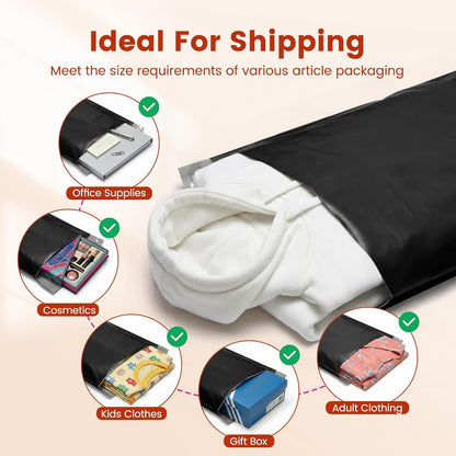 Metronic White Poly Mailers 14.5x19 100 Pack, Large Shipping bags Self-Seal Shipping Envelopes , Packaging Envelope for Small Business, Boutique, Clothing