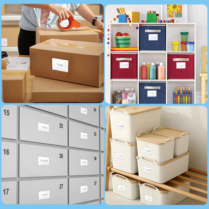 56 Pack Clear Self-Adhesive Pockets, 3" x 5" Index Card Pockets with Top Open Loading, PVC Label Holders for Organizing Storage Bins, Library Card, Drawer, and Protecting Your Cards