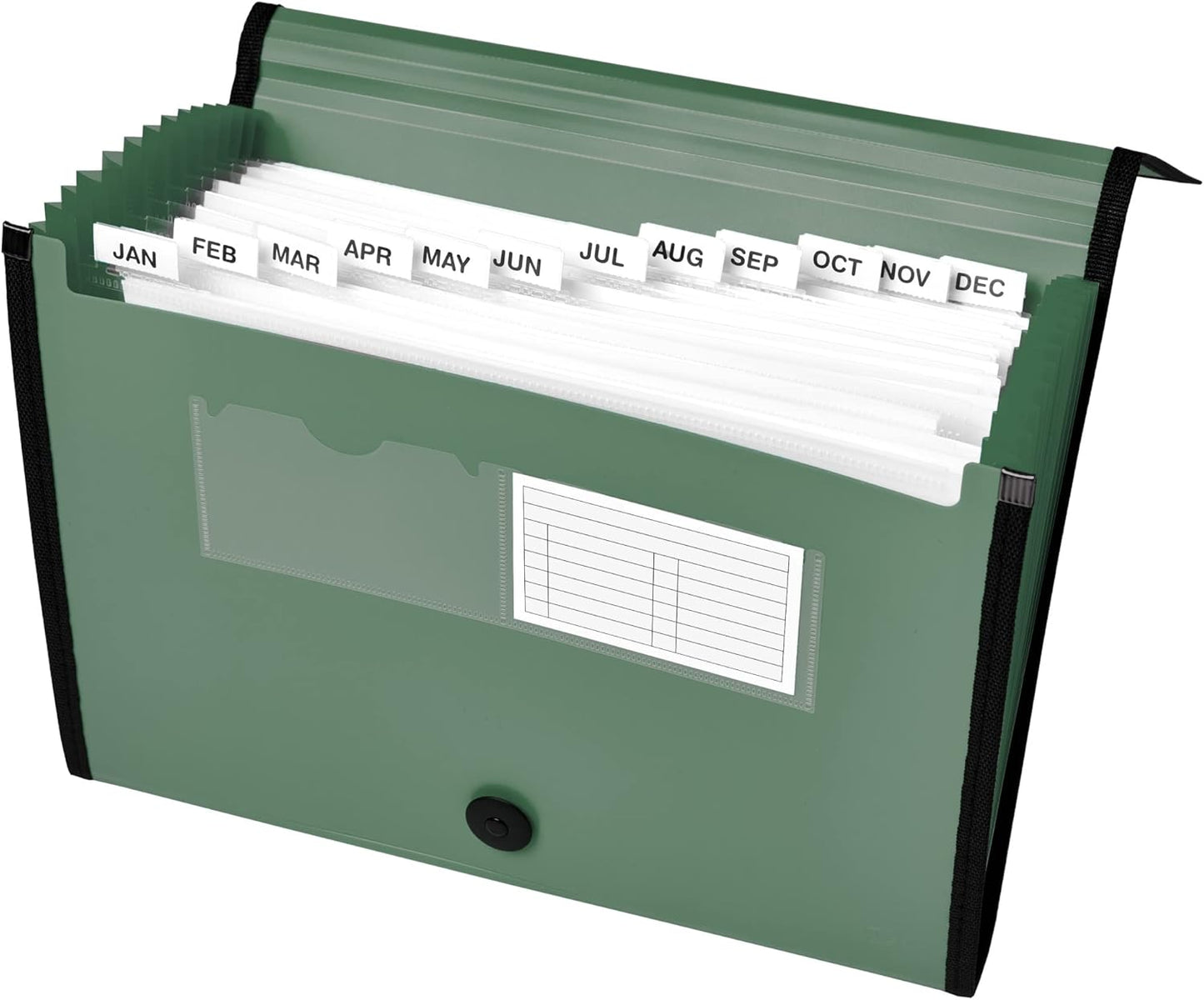 Avery Expanding File Folder Organizer, 13-Pocket Accordion File Organizer, Sage, Holds 425 Letter/A4-Size Sheets (73555)