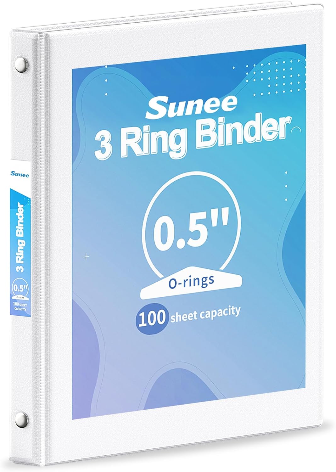 SUNEE 3 Ring Binder 3 Inch 1 Pack, Clear View Binder Three Ring PVC-Free (Fit 8.5x11 Inches) for School or Office Supplies, Pink
