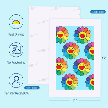 HTVRONT Sublimation Paper 8.5 x 11 inches - 150 Sheets Sublimation Paper Compatible with Inkjet Printer 120gsm