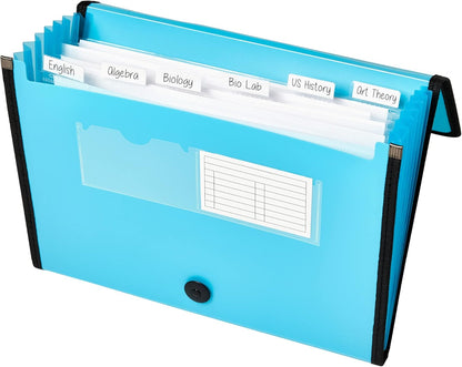 Avery Expanding File Folder Organizer, 7-Pocket Accordion File Organizer, Black, Holds 425 Letter/A4-Size Sheets (73550)
