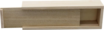 Creative Hobbies® Unfinished Wooden Pencil, Pen, Stash, Trinket Storage Box with Slide Top