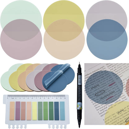 YOUDEFUL 1600pcs Translucent Sticky Note Tabs, Morandi Page Markers for Annotating Books,Repositionable Book Flags Tabs Strip with Binders, Clear Sticky Notes,Page Tabs,Index Tabs