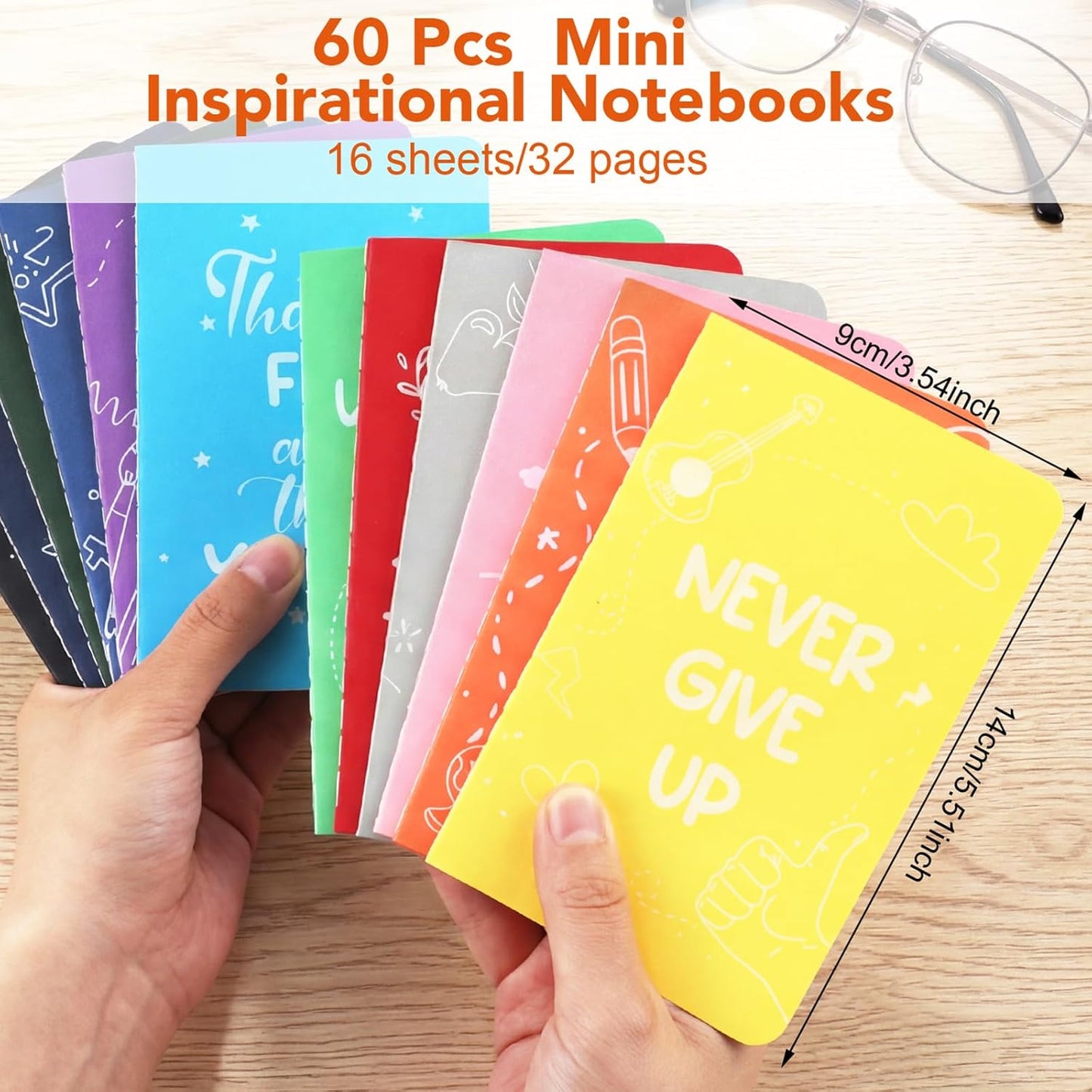 BESARME 60 Packs Mini Notebooks Bulk, Blank Paper Small Pocket Notebook Mini Sketchbooks Small Journal Memo Notepads for Students School Supplies Prizes Classroom Gift Exchange Graduation Party Favors