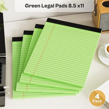 4 Pack Blue Legal Pads 8.5 x 11 Blue Note Pads 8.5 x 11 Notepad 8.5 x 11 Micro Perforated Writing Pads Lined Paper Pads Wide Ruled Pad of Paper 30 Sheets Notebook for Study, To-Do Lists, Office