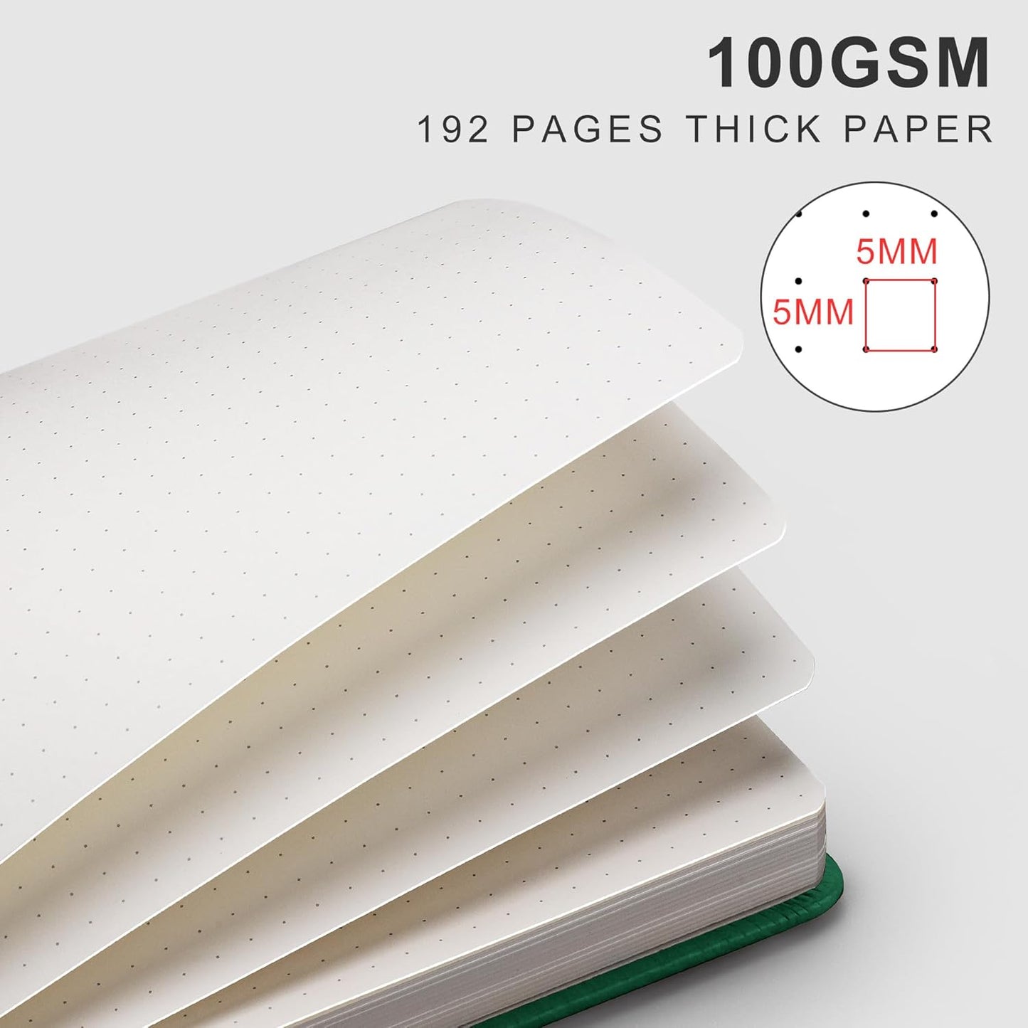 EMSHOI A4 College Ruled Notebook, Large 8.3" x 11.7", 192 Pages 100GSM Ink-Proof Faux Leather Hardcover Lay-Flat Lined Journal for Office School Work Writing, Black