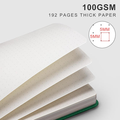 EMSHOI A4 College Ruled Notebook, Large 8.3" x 11.7", 192 Pages 100GSM Ink-Proof Faux Leather Hardcover Lay-Flat Lined Journal for Office School Work Writing, Black