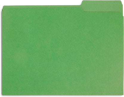 File Folder, 1/3 Cut Tab, Letter Size, Yellow, Great for Organizing and Easy File Storage, 100 Per Box