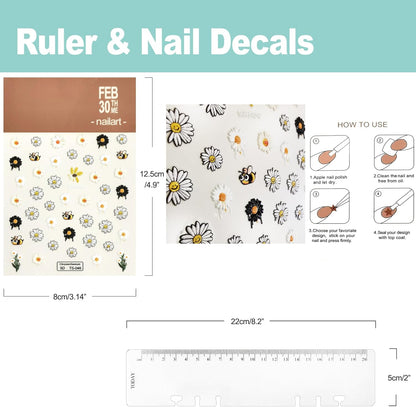 A6 A5 6-Holes Colorful PVC Cover Round Ring View Binder with Snap Button Closure File Folder for Loose Leaf Sheet Protectors Notebook Refill (Pink Daisy, A5 Mini Set) - Colors A