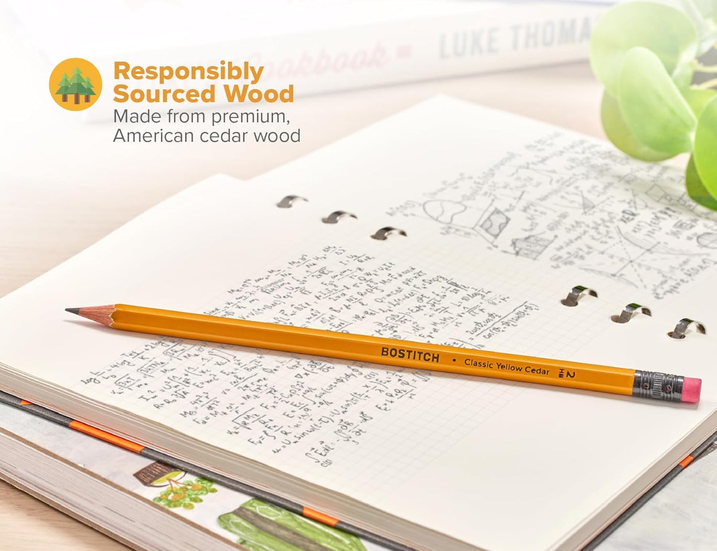 Bostitch Office Premium #2 Pencils, American Cedar Wood, Pre-Sharpened, HB Graphite, 12-Pack