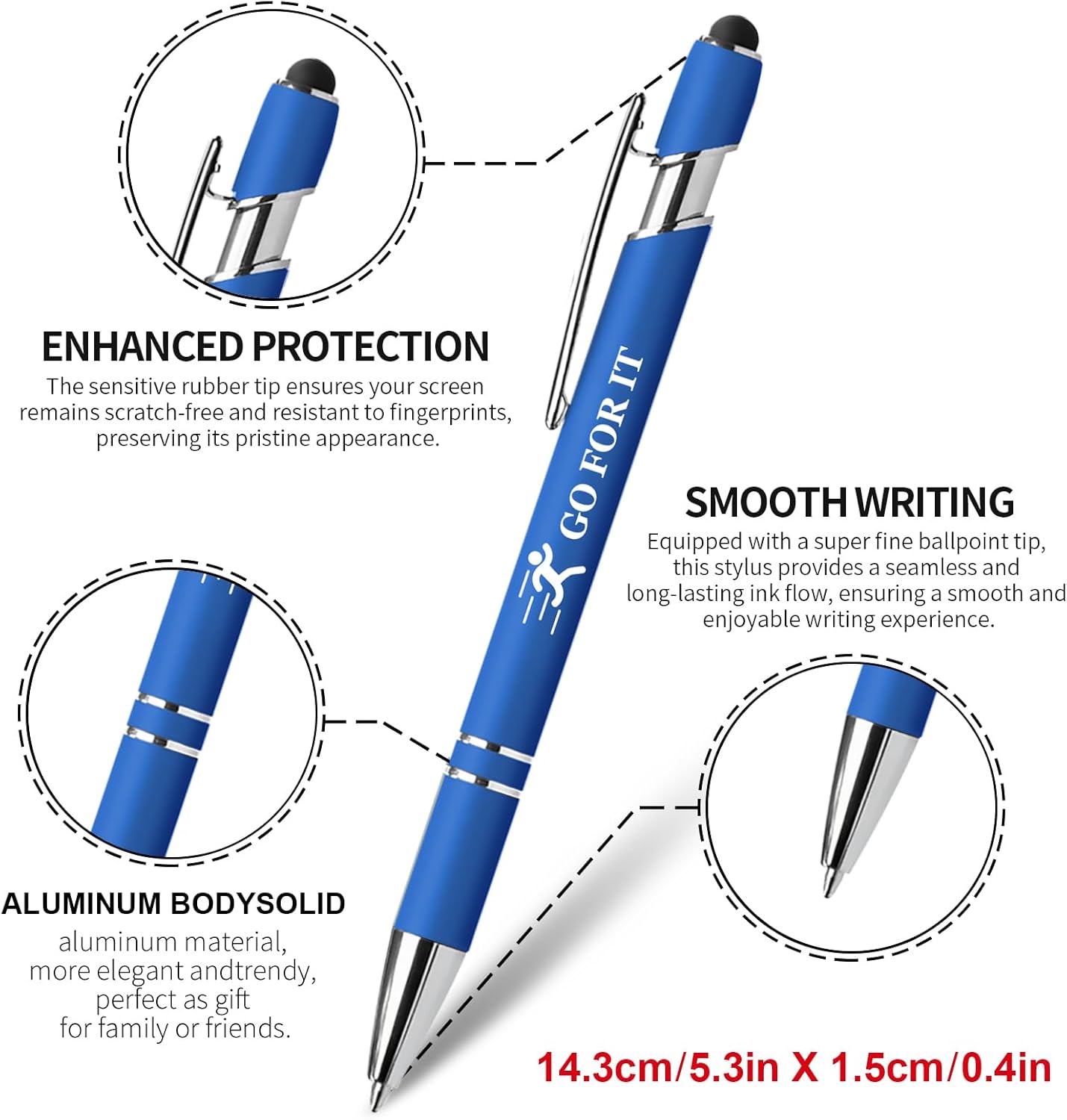 15 Pack Motivational Pen Set - Inspirational Quotes Retractable Ballpoint Pens for Office School Supplies, Encouragement Gifts for Women Men, Multicolor