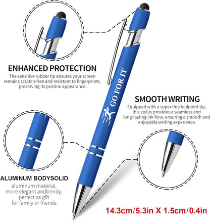15 Pack Motivational Pen Set - Inspirational Quotes Retractable Ballpoint Pens for Office School Supplies, Encouragement Gifts for Women Men, Multicolor