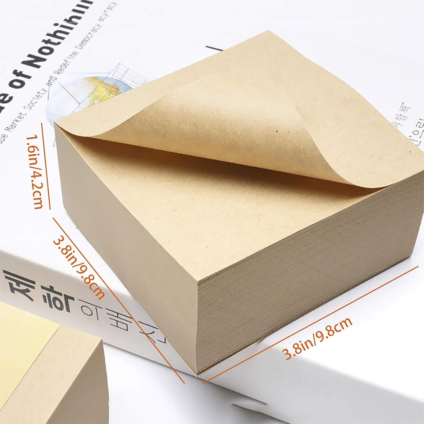 VANRA Note Cube 4 x 4 Inch (Not Sticky) Memo Cube Refill (No Holder) Tear-Off Pages (Not Loose) Blank Scratch Pads, 400-Sheets/Cube (Ivory White)