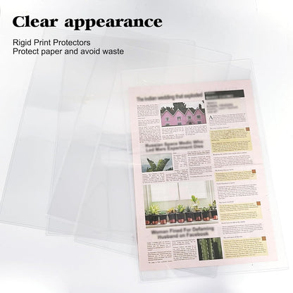 8.5" x 11" Hard Plastic Sheet Protectors, Rigid Clear Waterproof Protectors, Paper Sleeves Photo Plastic Sleeves (14 Pack)