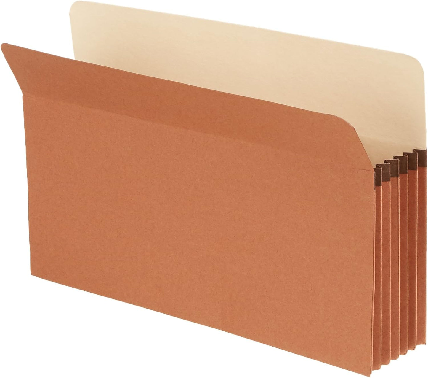 Amazon Basics Expanding File Folder Organizer with Pockets, Letter Size, 3.5-Inch Expansion, Accordion Style, Large Capacity Document Storage, Brown, 25-Pack