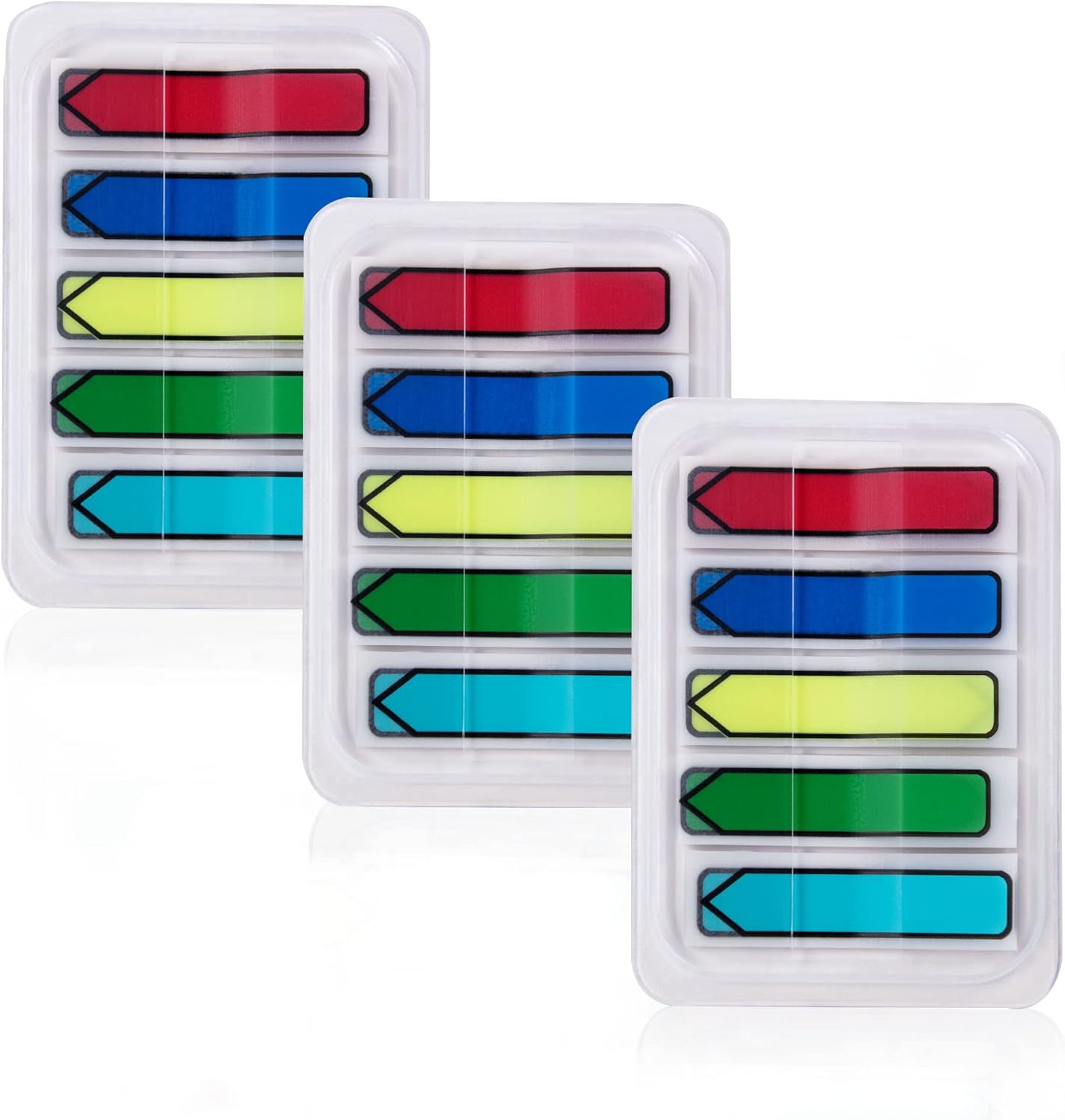 Ericter 1200 Pcs Sticky Tabs Page Markers Sticky Index Tabs, Arrow Flag Tabs - 10 Primary Color Tabs Page Flag Markers Bookmarks Book Tabs for Annotating Books