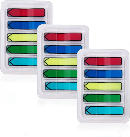 Ericter 1200 Pcs Sticky Tabs Page Markers Sticky Index Tabs, Arrow Flag Tabs - 10 Primary Color Tabs Page Flag Markers Bookmarks Book Tabs for Annotating Books