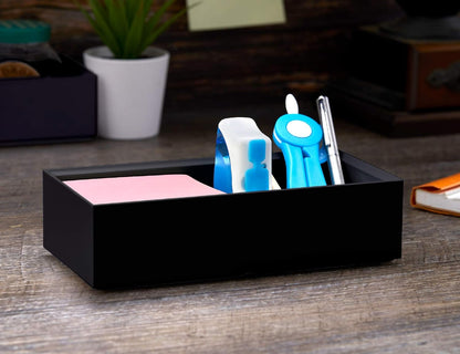 Bostitch Office Konnect Desk Organizer Accessory Tray, Stacks for Desktop Storage, Black