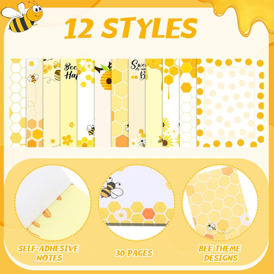 Chiisong 12 Pieces Cats Sticky Notes Cute Cat Gift Self Stick Notepads 3x4 Inch Kawaii Memo Notes for Animal Lover Cartoon Animal to Do List for Office Home Supplies Roommates Gift